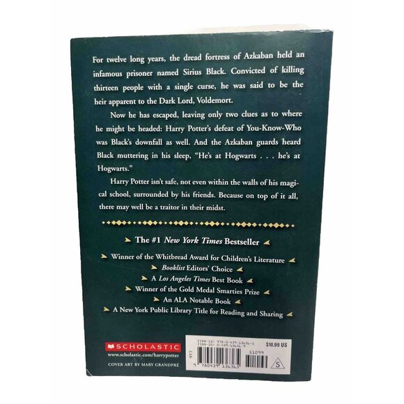 Harry Potter & The Prisoner Of Azkaban Paperback Book By J.K. Rowling Scholastic - Picture 2 of 3